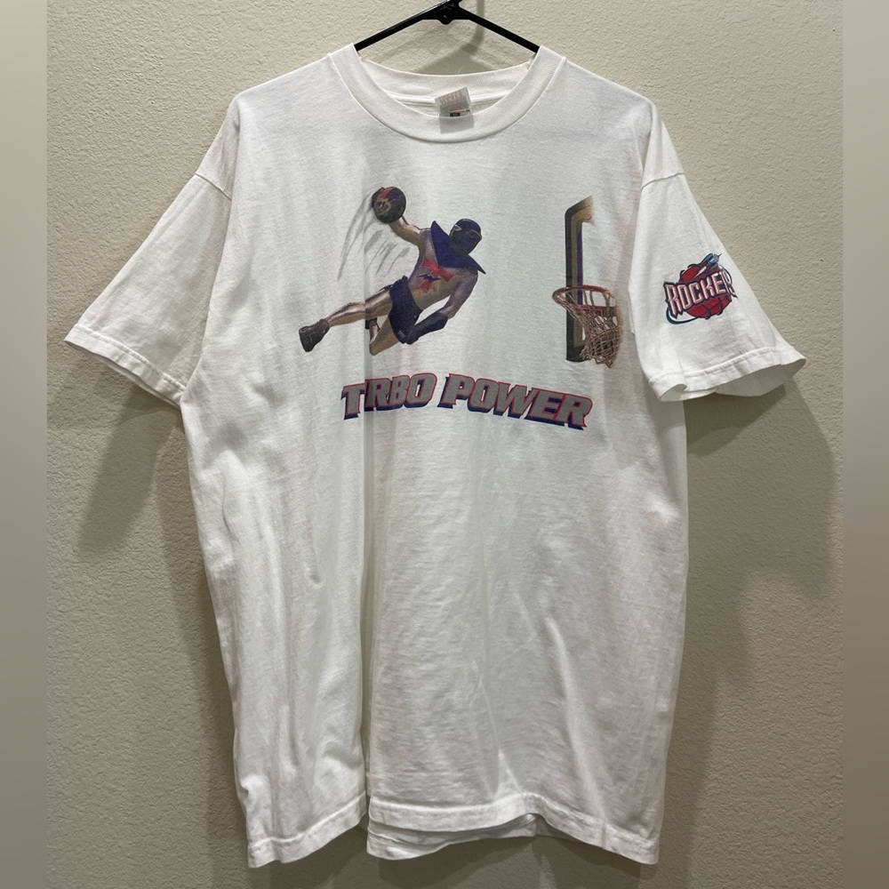 Vintage Houston Rockets Turbo Power Mountain Dew T-shirt. Size XL